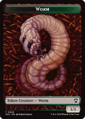 Eldrazi Spawn // Worm Double-Sided Token [Secrets of Strixhaven Commander Tokens] | Mega City Incorporated