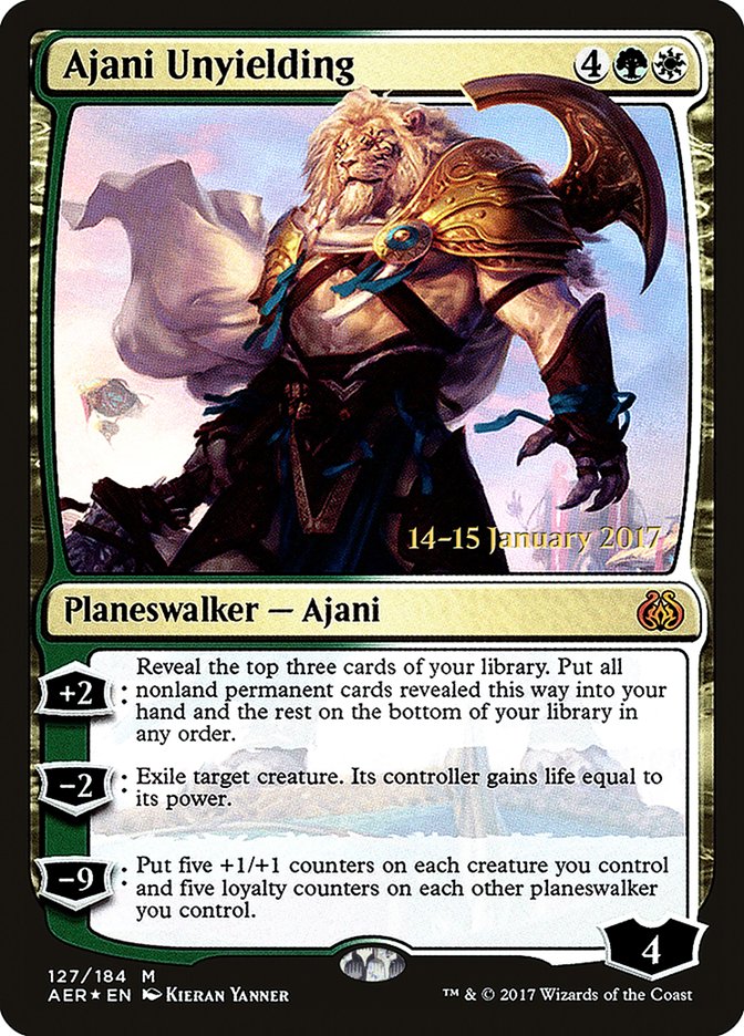 Ajani Unyielding [Aether Revolt Prerelease Promos] | Mega City Incorporated