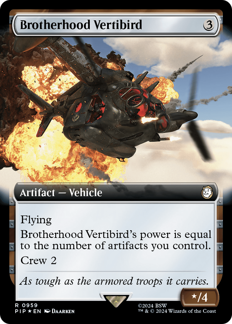 Brotherhood Vertibird (Extended Art) (Surge Foil) [Fallout] | Mega City Incorporated