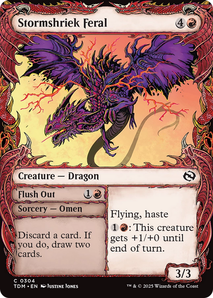 Stormshriek Feral (Showcase) [Tarkir: Dragonstorm] | Mega City Incorporated