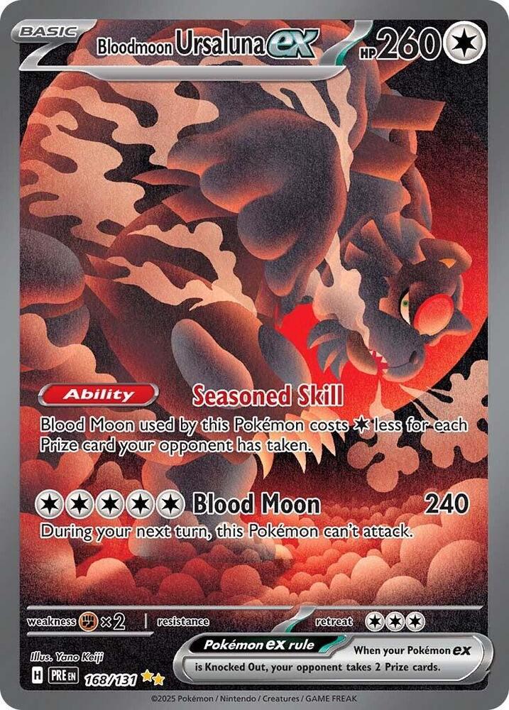 Bloodmoon Ursaluna ex (168/131) [Scarlet & Violet: Prismatic Evolutions] | Mega City Incorporated