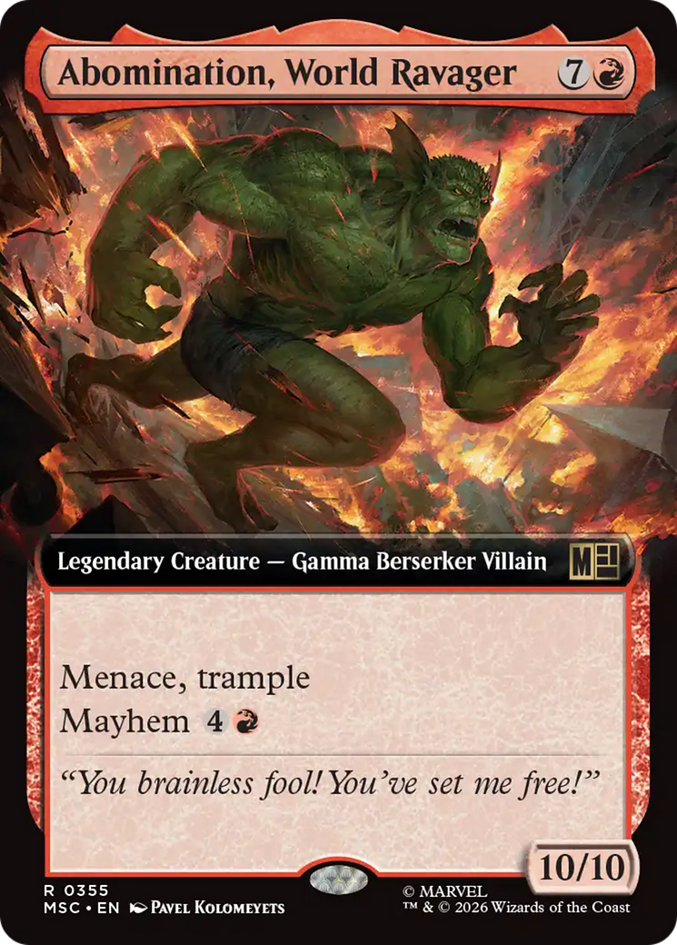 Abomination, World Ravager (Extended Art) [Marvel Super Heroes Commander] | Mega City Incorporated