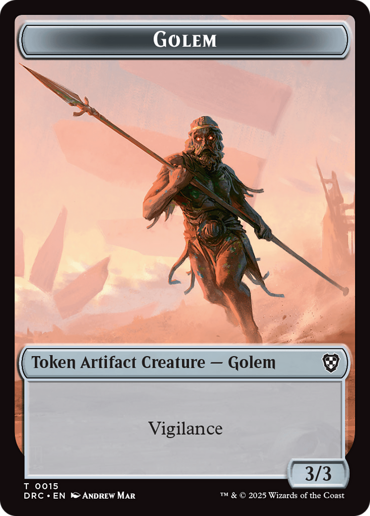 Golem (0014) // Golem (0015) Double-Sided Token [Aetherdrift Tokens] | Mega City Incorporated