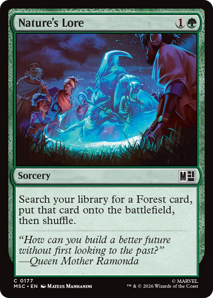 Nature's Lore (Surge Foil) [Marvel Super Heroes Commander] | Mega City Incorporated