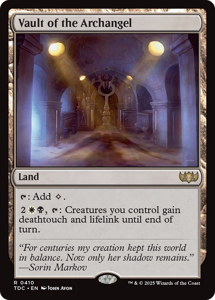 Vault of the Archangel [Tarkir: Dragonstorm Commander] | Mega City Incorporated