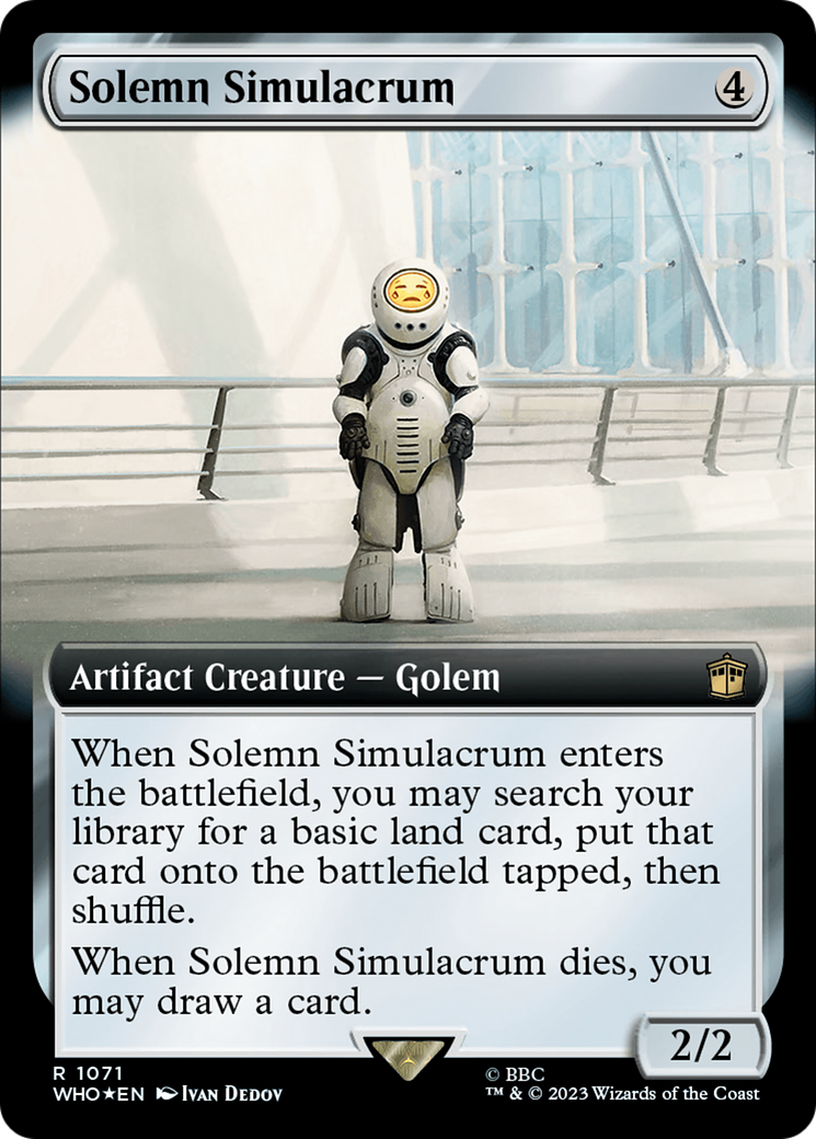 Solemn Simulacrum (Extended Art) (Surge Foil) [Doctor Who] | Mega City Incorporated