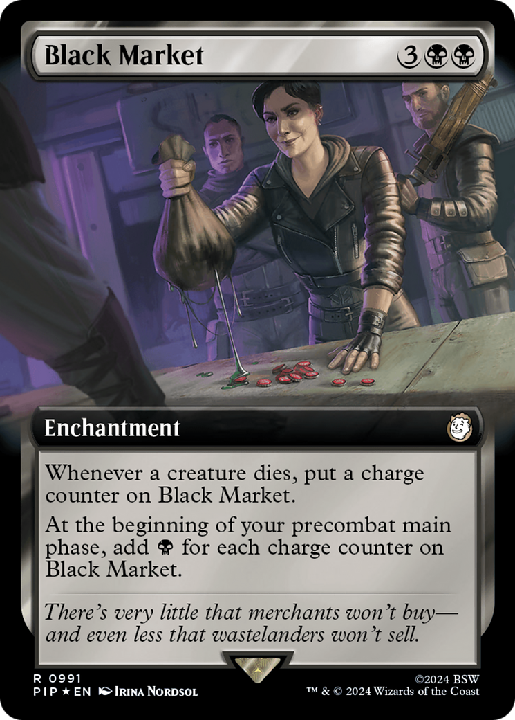 Black Market (Extended Art) (Surge Foil) [Fallout] | Mega City Incorporated