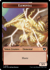 Human Soldier // Elemental (0025) Double-Sided Token [Commander Masters Tokens] | Mega City Incorporated