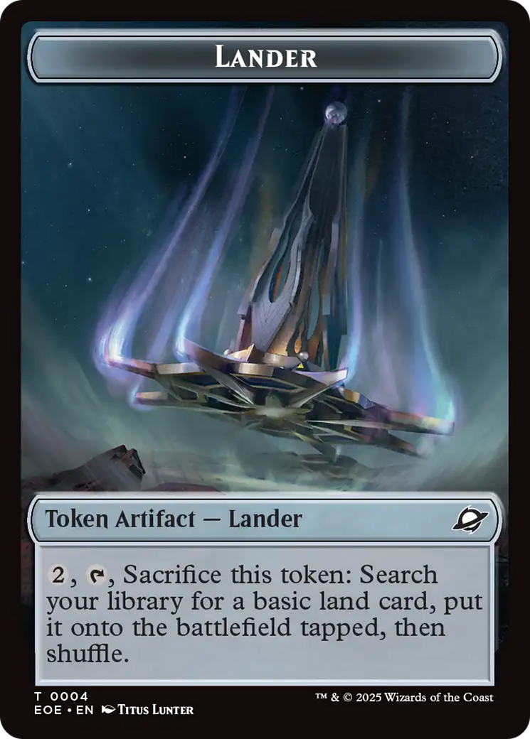 Human Soldier // Lander (0004) Doubled-Sided Token [Edge of Eternities Tokens] | Mega City Incorporated