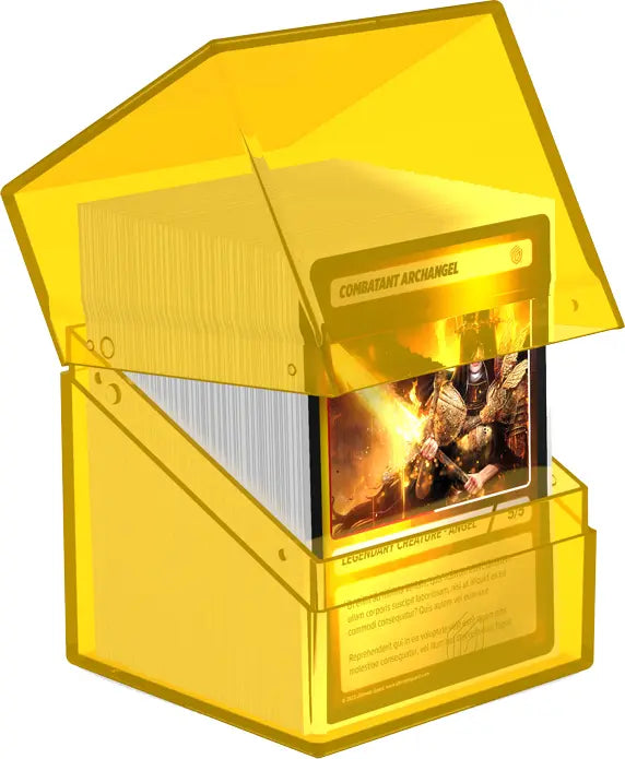 Ultimate Guard Deck Case Boulder 100+ Clear Amber | Mega City Incorporated