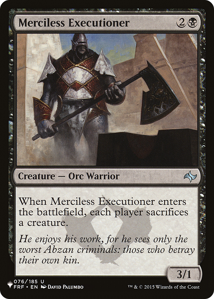 Merciless Executioner [The List] | Mega City Incorporated