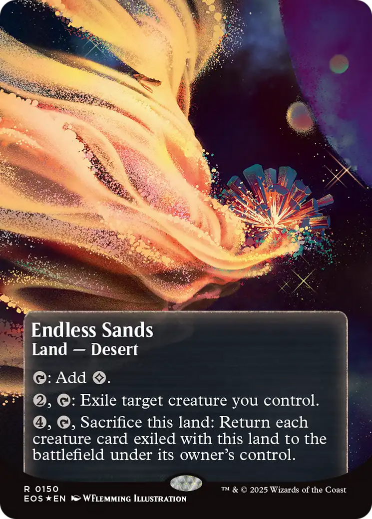 Endless Sands (0150) (Borderless) (Galaxy Foil) [Edge of Eternities: Stellar Sights] | Mega City Incorporated