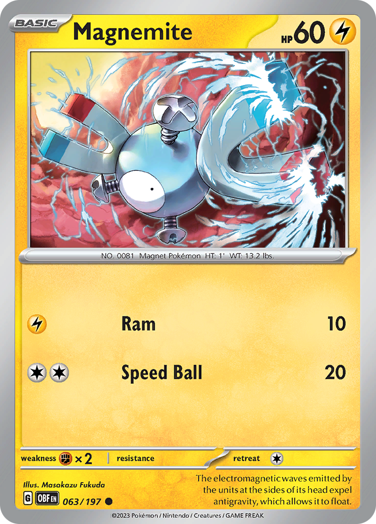 Magnemite (063/197) [Scarlet & Violet: Obsidian Flames] | Mega City Incorporated