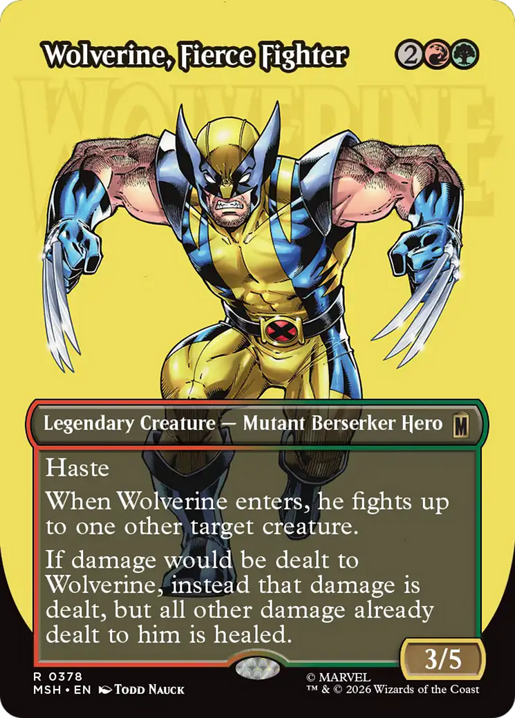 Wolverine, Fierce Fighter (Borderless) [Marvel Super Heroes] | Mega City Incorporated