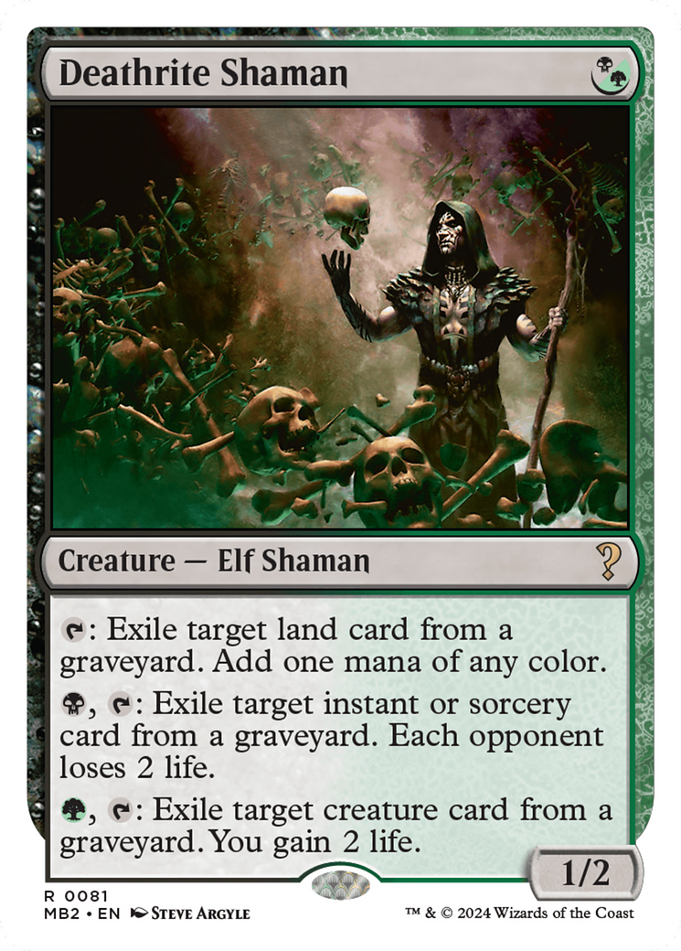 Deathrite Shaman (White Border) [Mystery Booster 2] | Mega City Incorporated