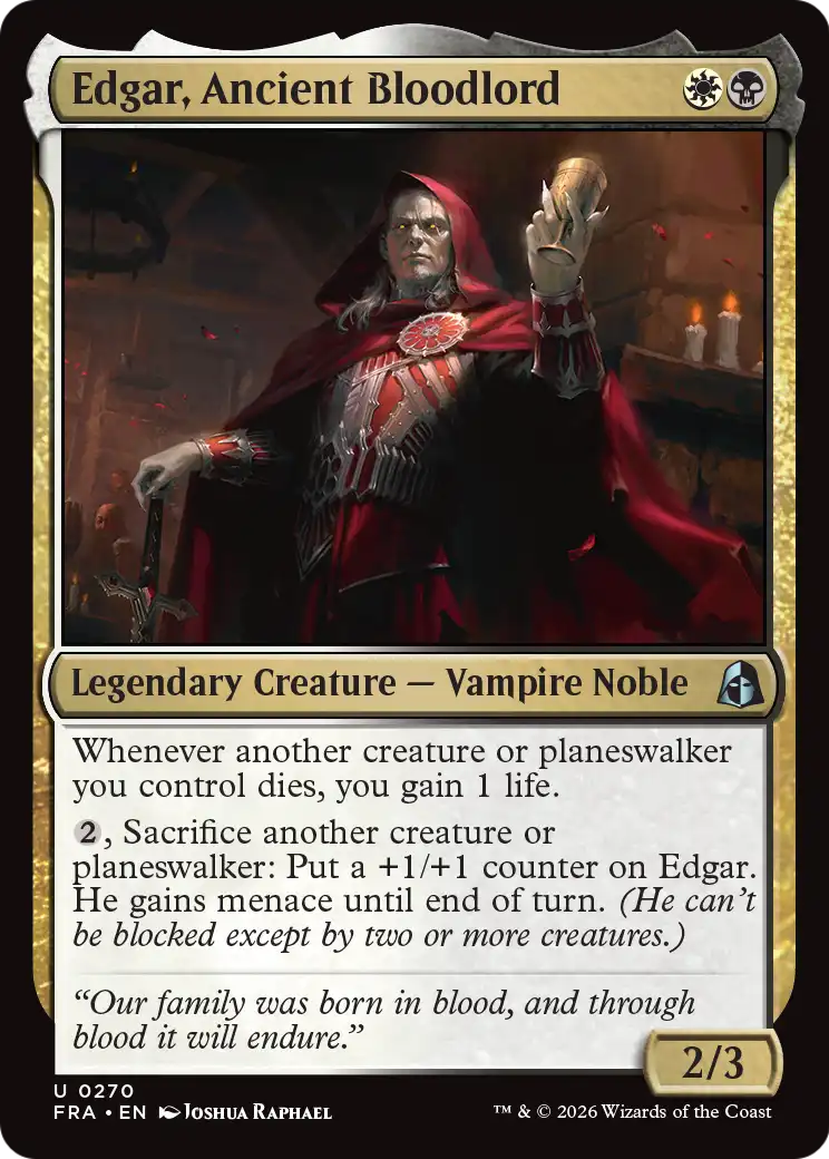 Edgar, Ancient Bloodlord [Reality Fracture] | Mega City Incorporated