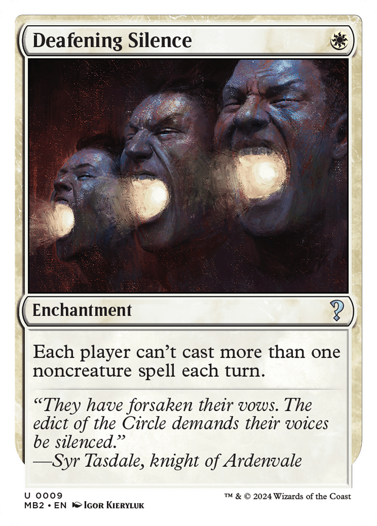 Deafening Silence (White Border) [Mystery Booster 2] | Mega City Incorporated