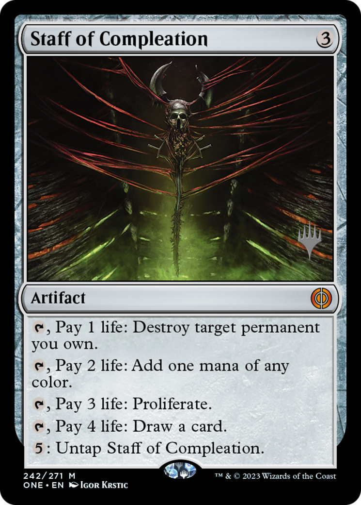 Staff of Compleation (Promo Pack) [Phyrexia: All Will Be One Promos] | Mega City Incorporated
