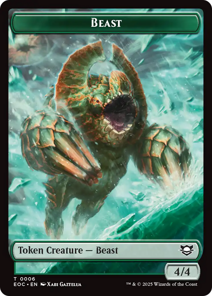 Beast (0006) // Elemental (0007) Double-Sided Token [Edge of Eternities Commander Tokens] | Mega City Incorporated