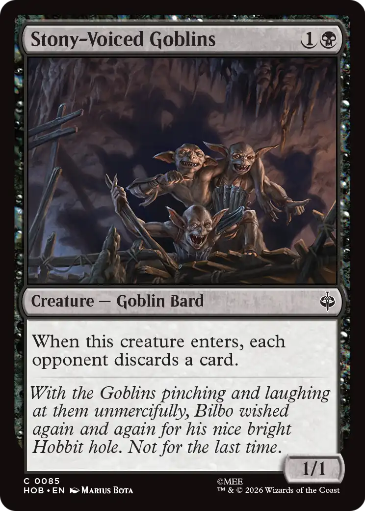 Stony-Voiced Goblins [The Hobbit] | Mega City Incorporated