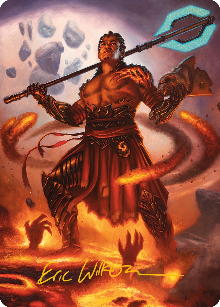 Koth, Fire of Resistance Art Card (Gold-Stamped Signature) [Phyrexia: All Will Be One Art Series] | Mega City Incorporated