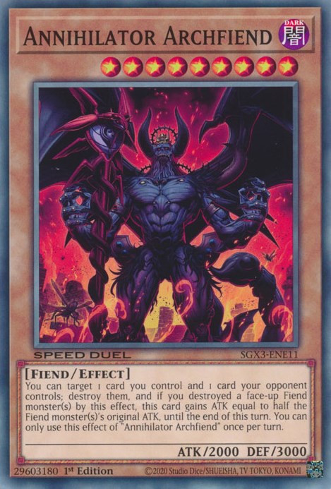 Annihilator Archfiend [SGX3-ENE11] Common | Mega City Incorporated