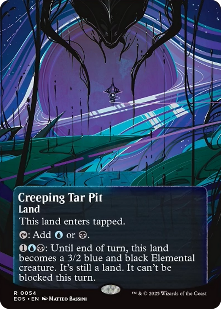 Creeping Tar Pit (0054) (Borderless) [Edge of Eternities: Stellar Sights] | Mega City Incorporated