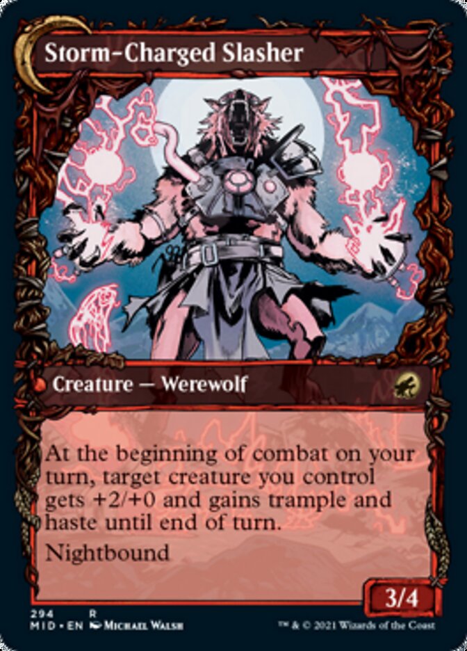 Reckless Stormseeker // Storm-Charged Slasher (Showcase Equinox) [Innistrad: Midnight Hunt] | Mega City Incorporated