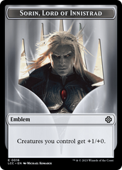 Emblem - Sorin, Lord of Innistrad // Vampire (0004) Double-Sided Token [The Lost Caverns of Ixalan Commander Tokens] | Mega City Incorporated