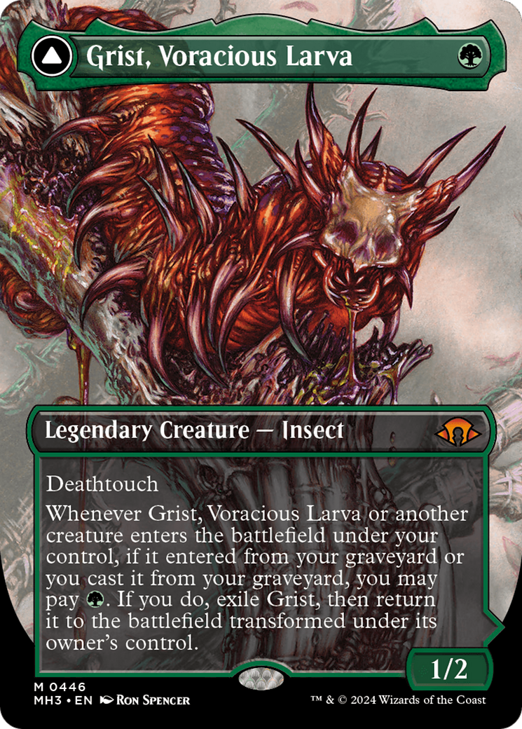 Grist, Voracious Larva // Grist, the Plague Swarm (Borderless) [Modern Horizons 3] | Mega City Incorporated