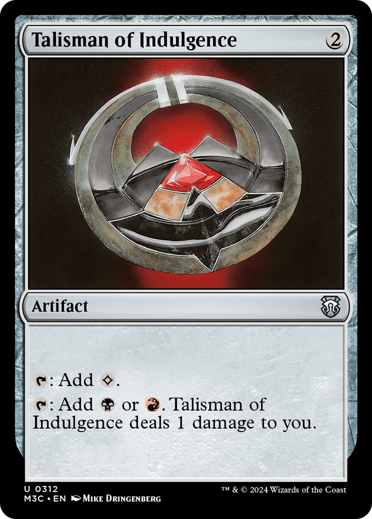 Talisman of Indulgence (Ripple Foil) [Modern Horizons 3 Commander] | Mega City Incorporated