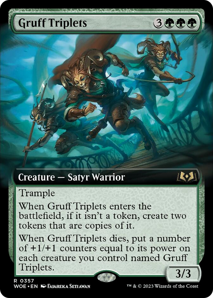 Gruff Triplets (Extended Art) [Wilds of Eldraine] | Mega City Incorporated