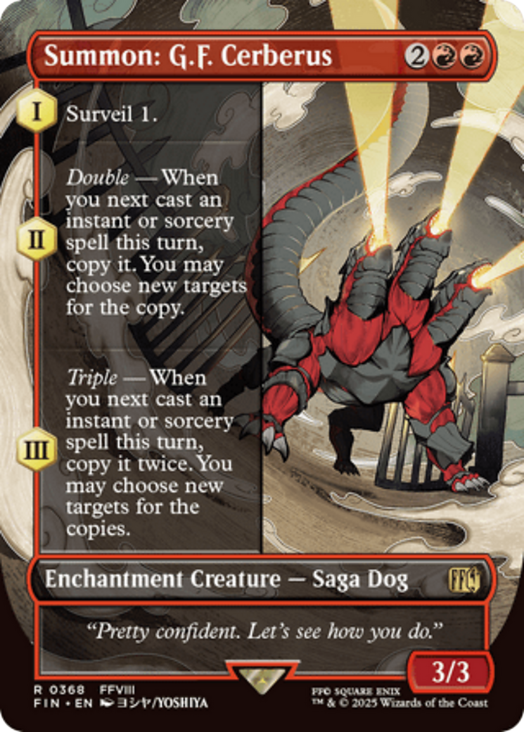Summon: G.F. Cerberus (Borderless) [FINAL FANTASY] | Mega City Incorporated