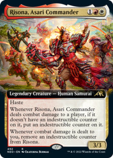 Risona, Asari Commander (Extended Art) [Kamigawa: Neon Dynasty] | Mega City Incorporated