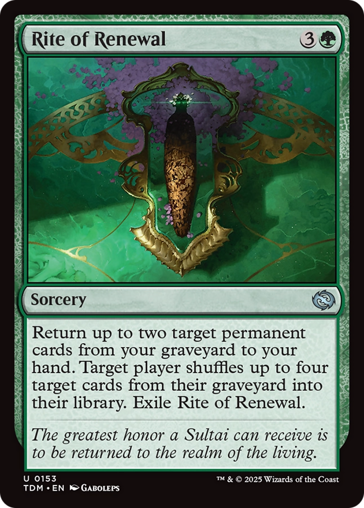 Rite of Renewal [Tarkir: Dragonstorm] | Mega City Incorporated