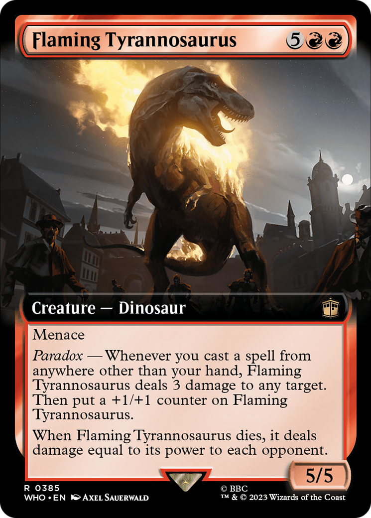 Flaming Tyrannosaurus (Extended Art) [Doctor Who] | Mega City Incorporated