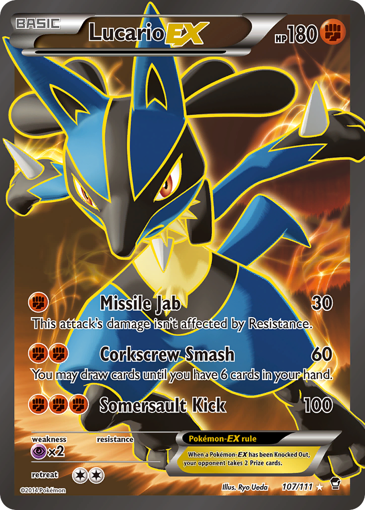 Lucario EX (107/111) [XY: Furious Fists] | Mega City Incorporated