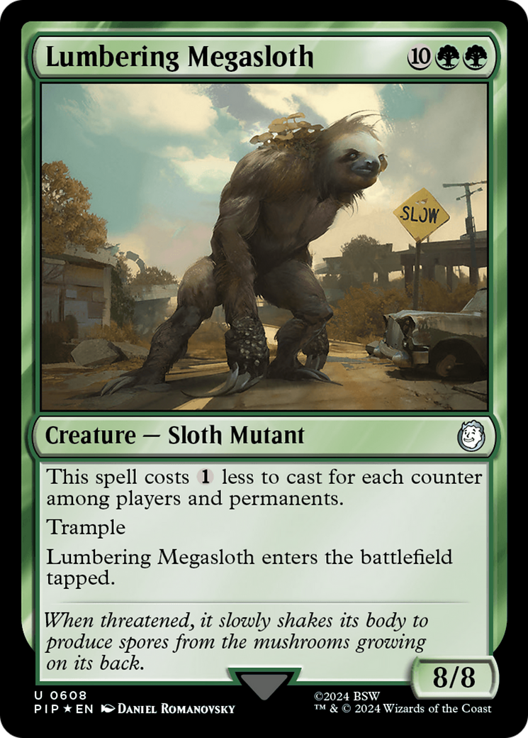 Lumbering Megasloth (Surge Foil) [Fallout] | Mega City Incorporated