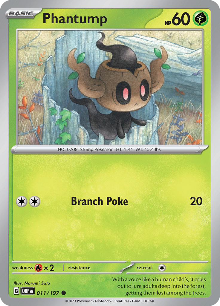 Phantump (011/197) [Scarlet & Violet: Obsidian Flames] | Mega City Incorporated