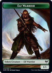 Elf Warrior // Bear Double-Sided Token [Kaldheim Tokens] | Mega City Incorporated