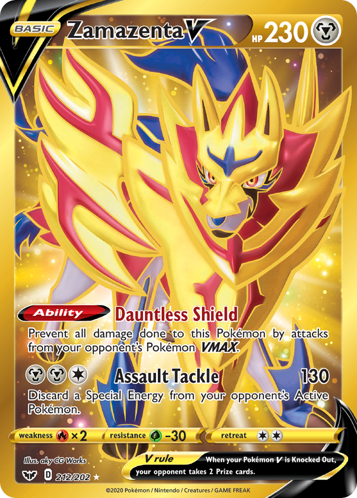 Zamazenta V (212/202) [Sword & Shield: Base Set] | Mega City Incorporated