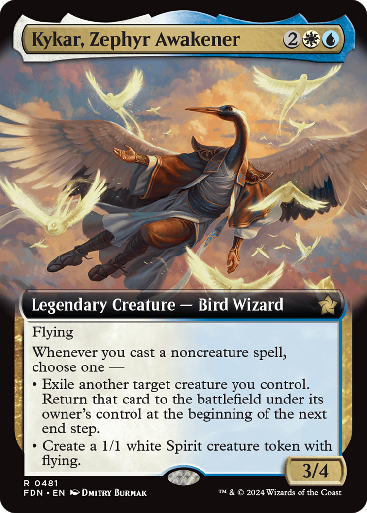 Kykar, Zephyr Awakener (Extended Art) [Foundations] | Mega City Incorporated