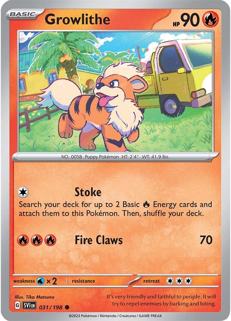 Growlithe (031/198) [Scarlet & Violet: Base Set] | Mega City Incorporated