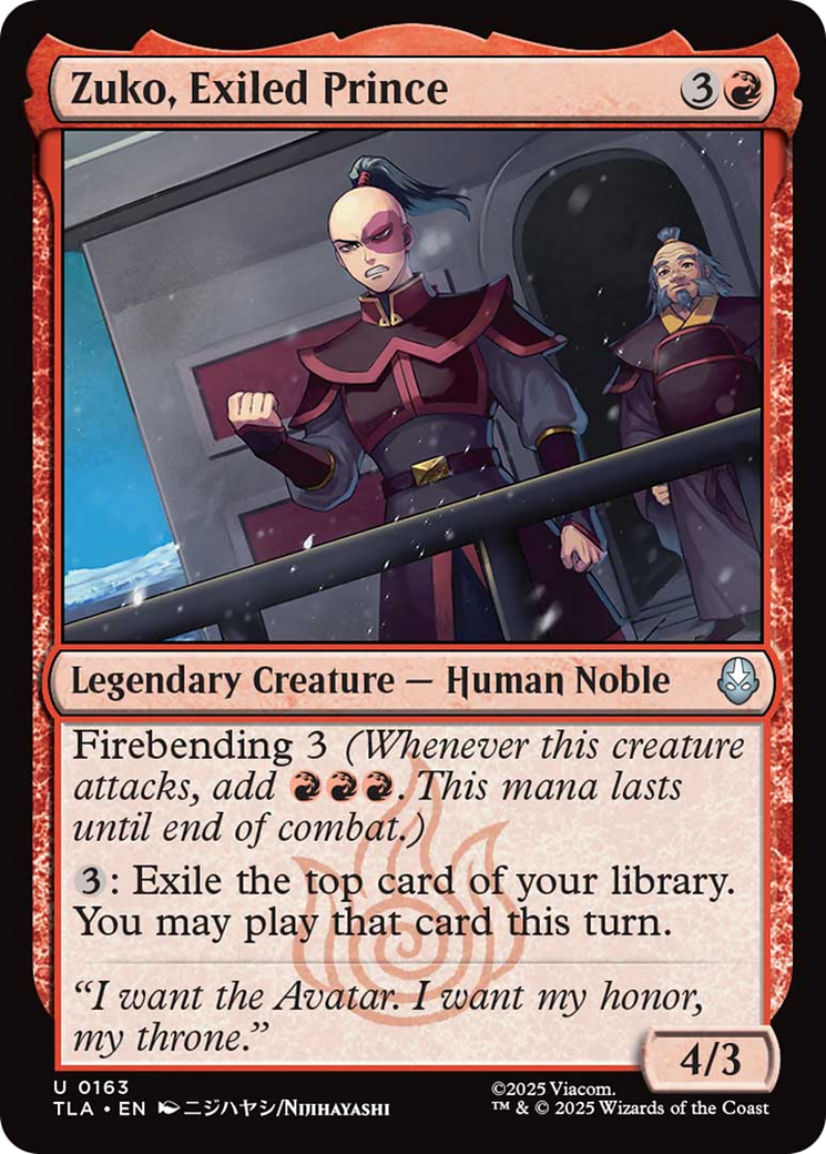 Zuko, Exiled Prince [Avatar: The Last Airbender] | Mega City Incorporated