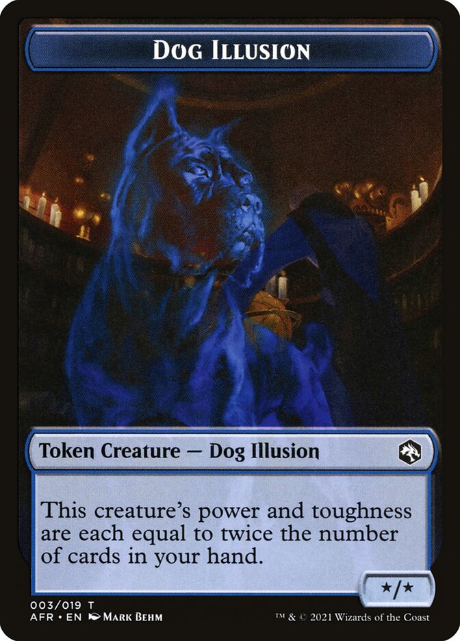 Zombie // Dog Illusion Double-Sided Token [Dungeons & Dragons: Adventures in the Forgotten Realms Tokens] | Mega City Incorporated