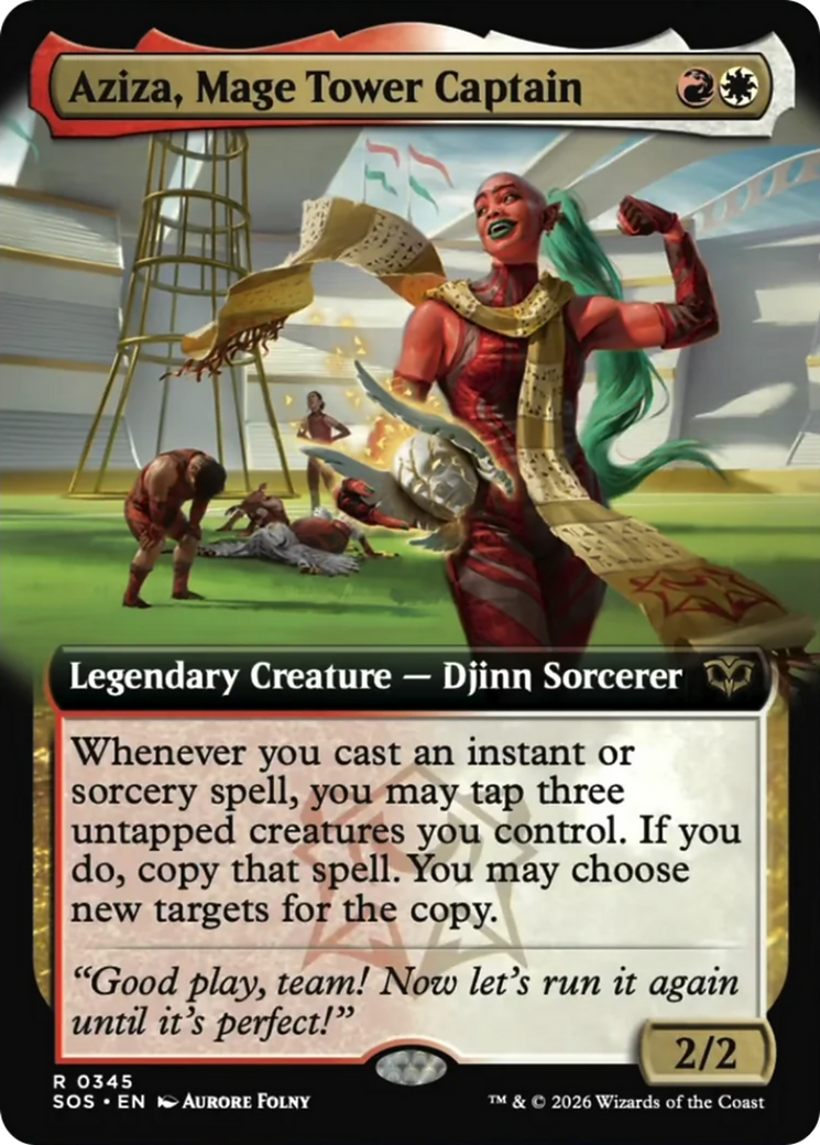 Aziza, Mage Tower Captain (Extended Art) [Secrets of Strixhaven] | Mega City Incorporated
