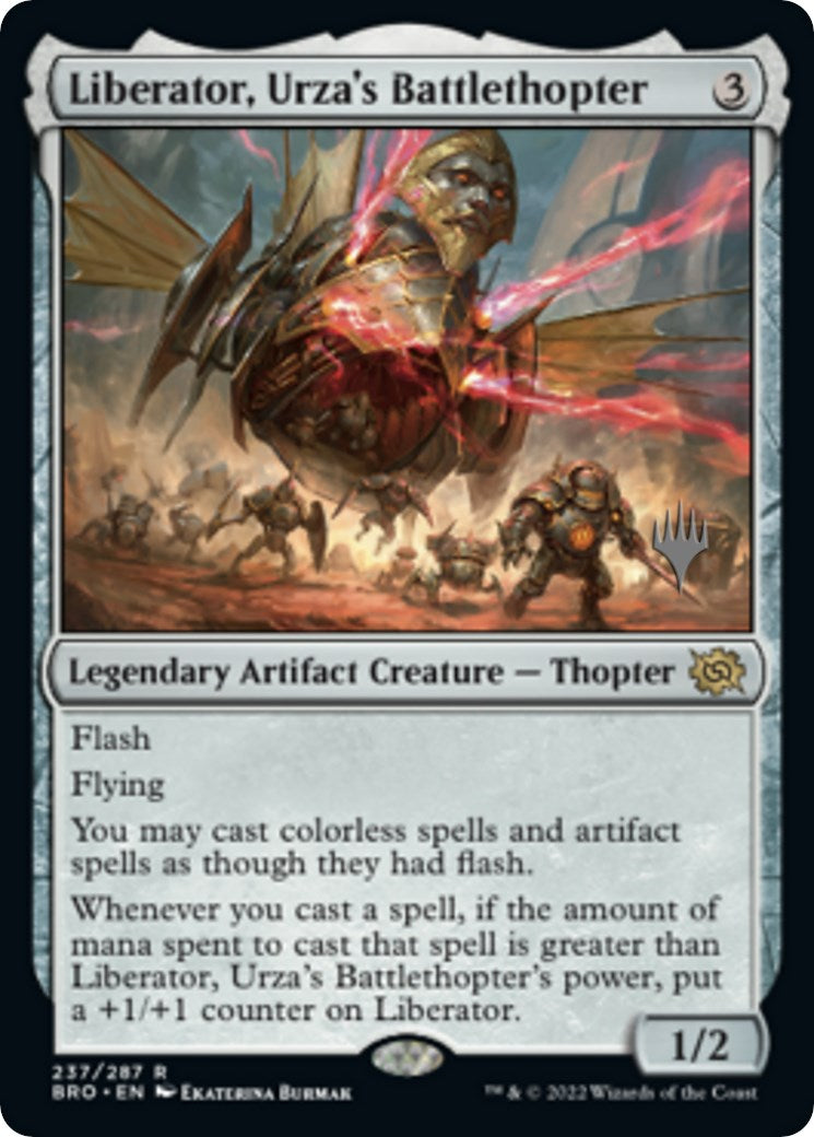Liberator, Urza's Battlethopter (Promo Pack) [The Brothers' War Promos] | Mega City Incorporated