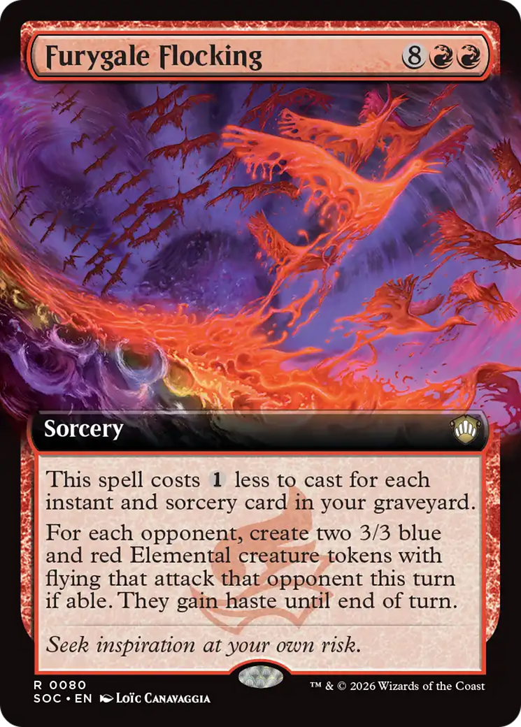 Furygale Flocking (Extended Art) [Secrets of Strixhaven Commander] | Mega City Incorporated