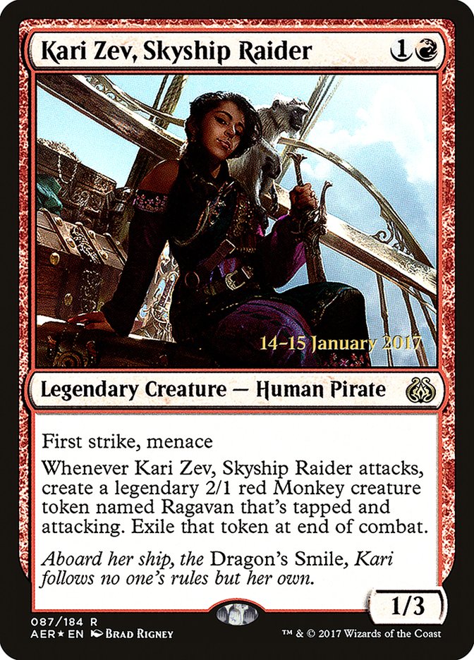 Kari Zev, Skyship Raider [Aether Revolt Prerelease Promos] | Mega City Incorporated