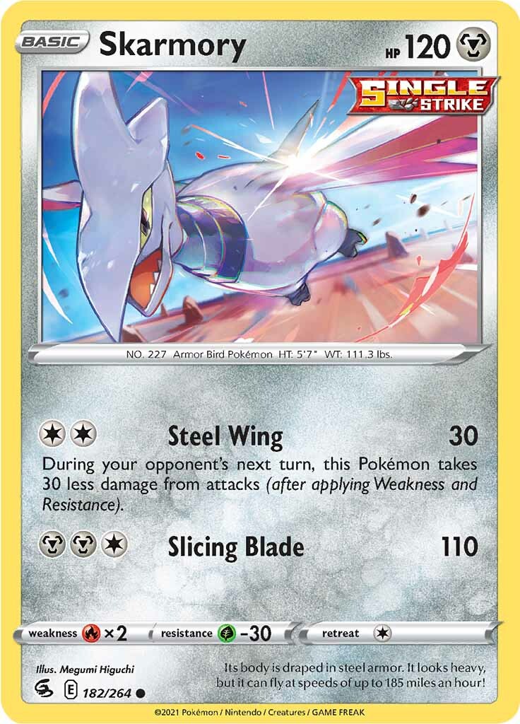 Skarmory (182/264) [Sword & Shield: Fusion Strike] | Mega City Incorporated